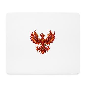Rubin-Feuer-Phönix - Mousepad (Querformat) - Weiß - Vorne