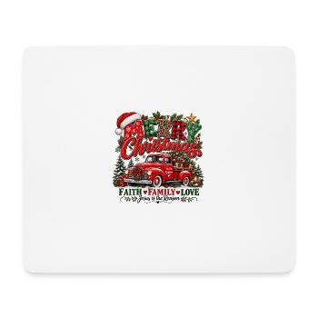 Vintage-Weihnachts-Roter Lastwagen - Mousepad (Querformat) - Weiß - Vorne