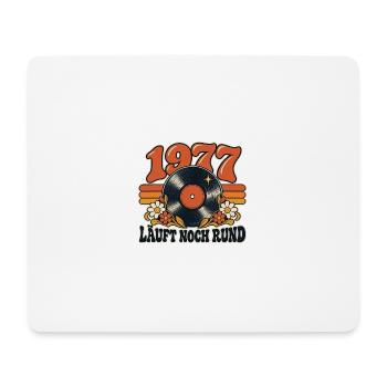 Jahrgang 1977 Vinyl - Läuft noch rund! - Mousepad (Querformat) - Weiß - Vorne