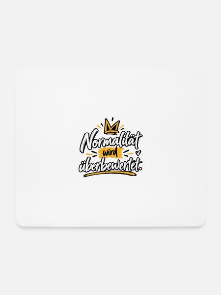 Normalität wird überbewertet - Mousepad (Querformat) - Weiß
