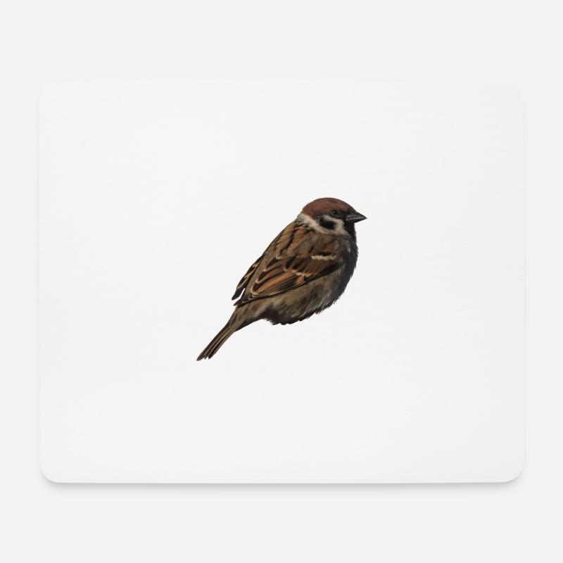 Spatz2 - Mousepad (Querformat) - Weiß