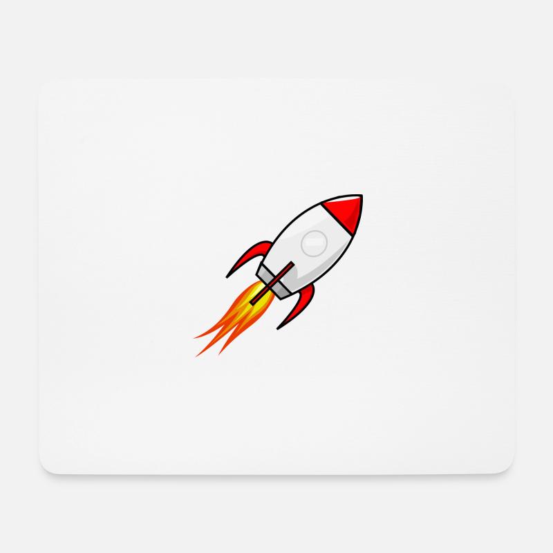 Rocket - Mousepad (Querformat) - Weiß