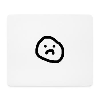 Trauriges Gesicht - Mousepad (Querformat) - Weiß - Vorne