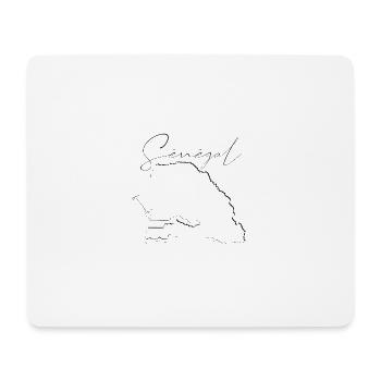 Senegal map - shadow FR - Mouse Pad (horizontal) - white - Front