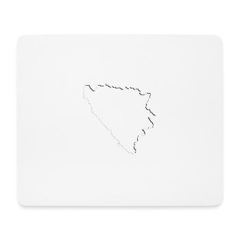 Bosnien Landkarte als Umriss - Mousepad (Querformat) - Weiß - Vorne