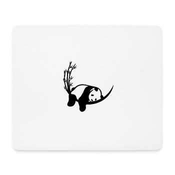 Panda Bambus Chillen - Mousepad (Querformat) - Weiß - Vorne