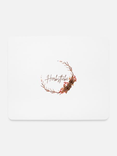 Herbstliebe - Mousepad (Querformat) - Weiß