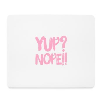 Oui? Non!! NOUVEAU grand design par Maximum Design #MD - Tapis de souris (format paysage) - blanc - Devant