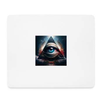Das Auge der Vorsehung - Mousepad (Querformat) - Weiß - Vorne