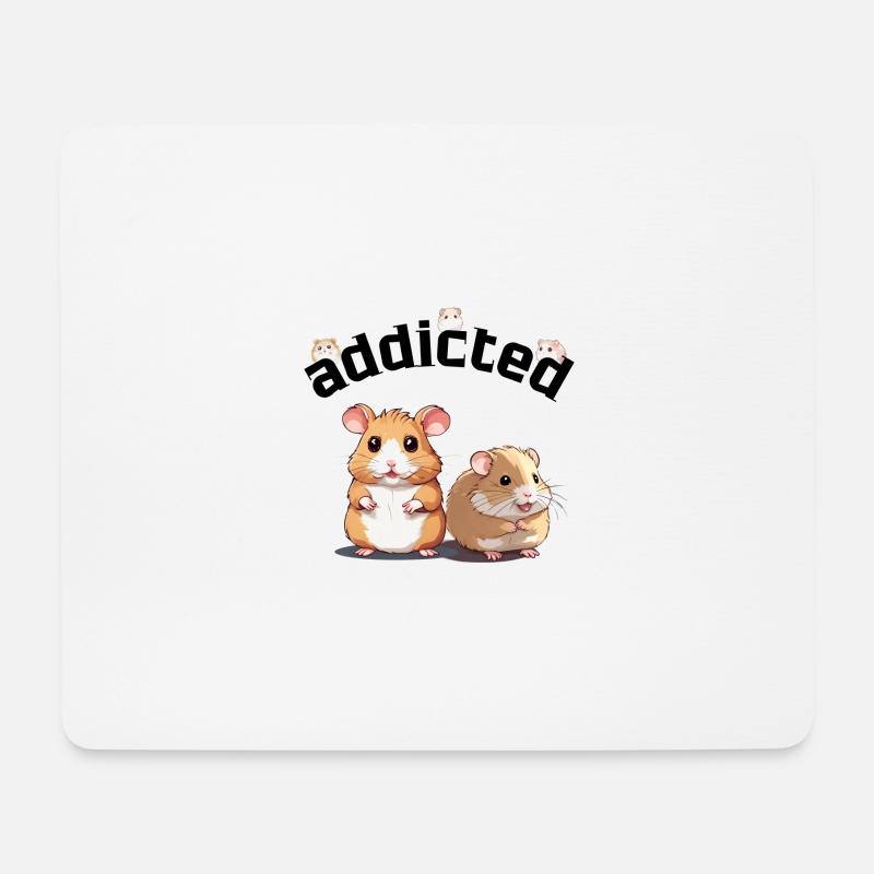 süße Hamsterbrüder - kleine Hamster - Hamsterfan - Mousepad (Querformat) - Weiß
