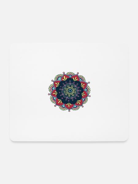 Hippie colorful mandala 1281 - Mousepad (Querformat) - Weiß