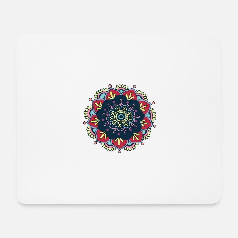 Hippie colorful mandala 1281 - Mousepad (Querformat) - Weiß