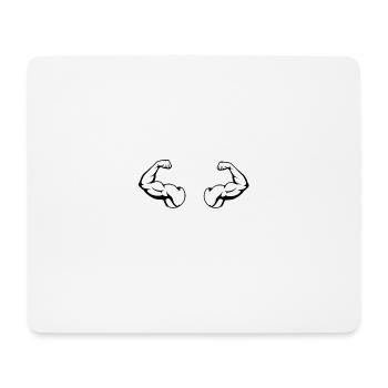 Double biceps - Mouse Pad (horizontal) - white - Front