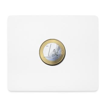 1 Euro shirt - Tapis de souris (format paysage) - blanc - Devant