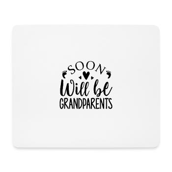 Wir werden bald Großeltern, Wir werden Oma und Opa - Mousepad (Querformat) - Weiß - Vorne