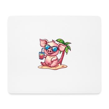 Palmier d’été de l’île aux cochons - Tapis de souris (format paysage) - blanc - Devant