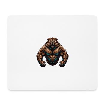 Muscles du grizzli - Tapis de souris (format paysage) - blanc - Devant