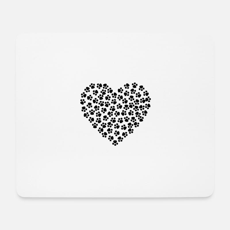 Ein Herz für Tiere - Mousepad (Querformat) - Weiß