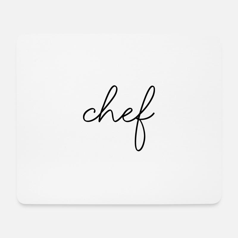 Chef Spruch Schrift Sprüche - Mousepad (Querformat) - Weiß