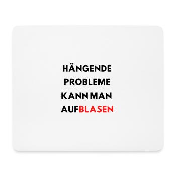 versaute Sprüche lustige Sprüche Probleme Blasen - Mousepad (Querformat) - Weiß - Vorne
