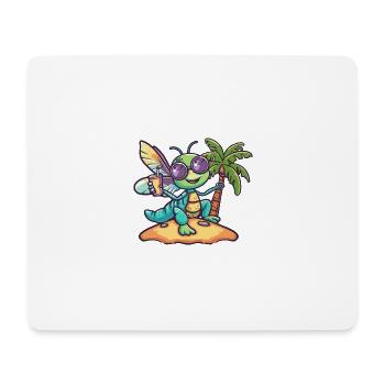 Libelle Sommer Urlaub - Mousepad (Querformat) - Weiß - Vorne