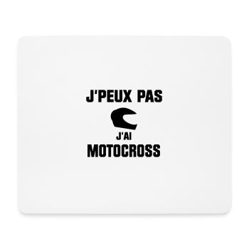 J'PEUX PAS JAI MOTOCROSS - Tapis de souris (format paysage) - blanc - Devant
