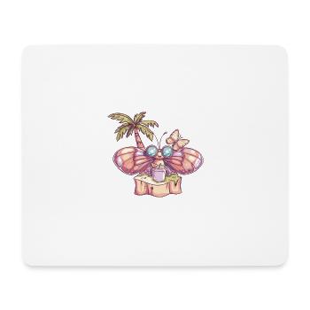 Schmetterling Sommer Urlaub - Mousepad (Querformat) - Weiß - Vorne