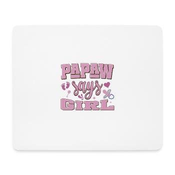 Papaw dit fille grossesse annonce fête de bébé - Tapis de souris (format paysage) - blanc - Devant