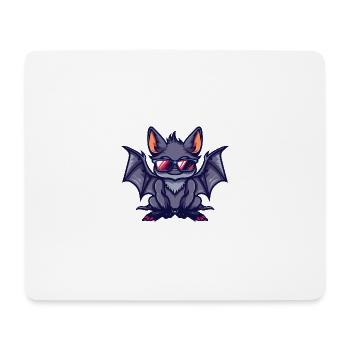 Fledermaus Comic Cool - Mousepad (Querformat) - Weiß - Vorne