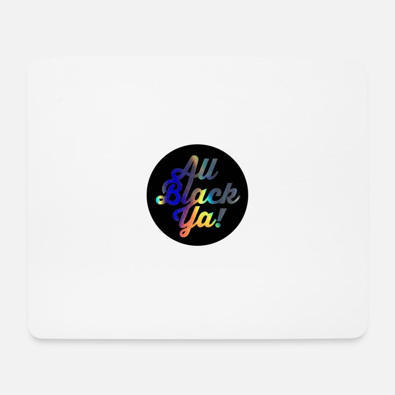 Écriture dégradée All Black Ya - Tapis de souris (format paysage) - blanc