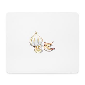 Knoblauch - Mousepad (Querformat) - Weiß - Vorne