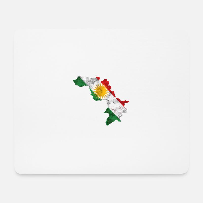 Kurdistan, Kursdische flag - Mouse Pad (horizontal) - white