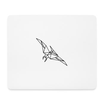 Flugsaurier Dino Geometrie - Mousepad (Querformat) - Weiß - Vorne