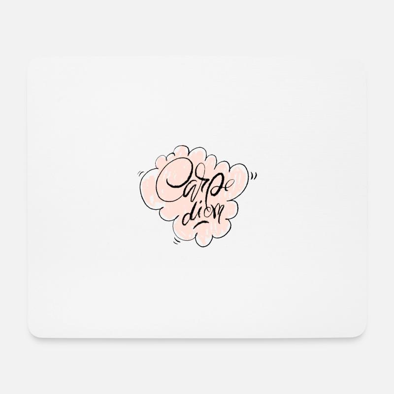 Carpe diem Wolke Spruch - Mousepad (Querformat) - Weiß
