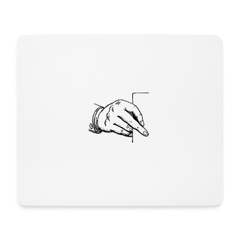hand - Mouse Pad (horizontal) - white - Front