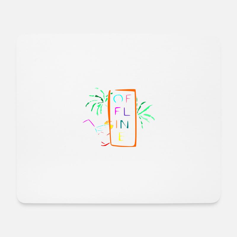 offline multicolor - Mouse Pad (horizontal) - white