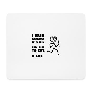 Courir pour manger - Tapis de souris (format paysage) - blanc - Devant