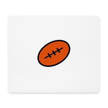 ovale Ballon-Rugby-Zeichnung - Mousepad (Querformat) - Weiß - Vorne