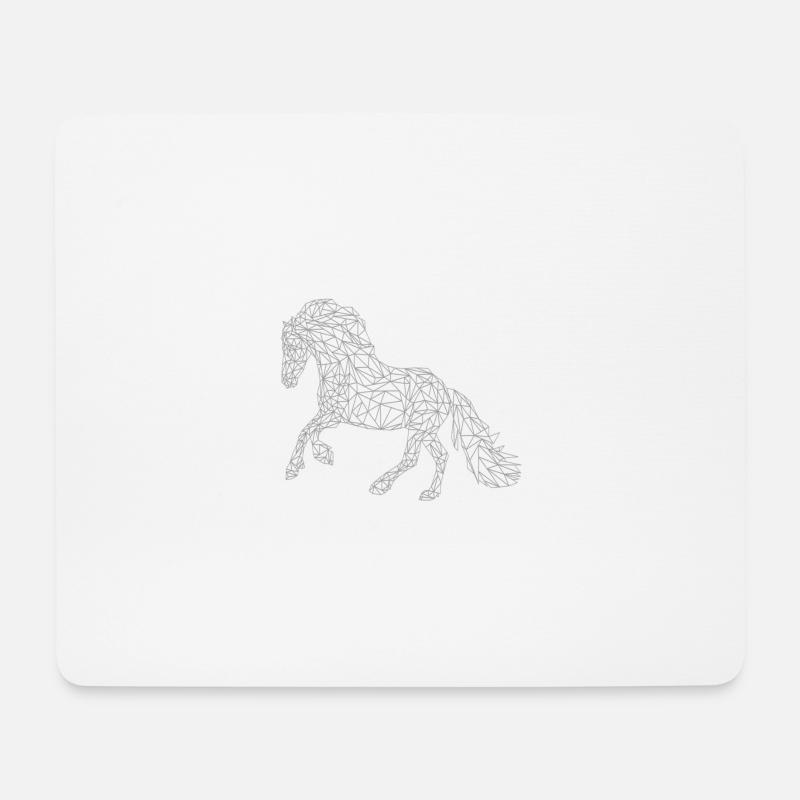 Horse Lined Drawing - Mouse Pad (horizontal) - white