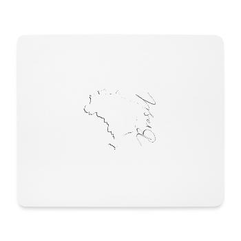 Brasilien Landkarte als Umriss BR - Mousepad (Querformat) - Weiß - Vorne