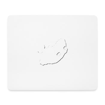 Südafrika Landkarte - Schatten - Mousepad (Querformat) - Weiß - Vorne