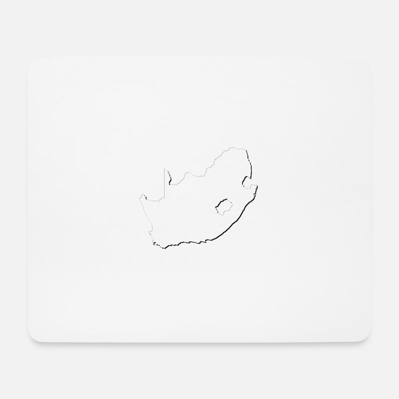 Südafrika Landkarte - Schatten - Mousepad (Querformat) - Weiß