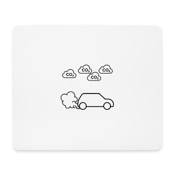 Co2 Ausstoß Design - Mousepad (Querformat) - Weiß - Vorne