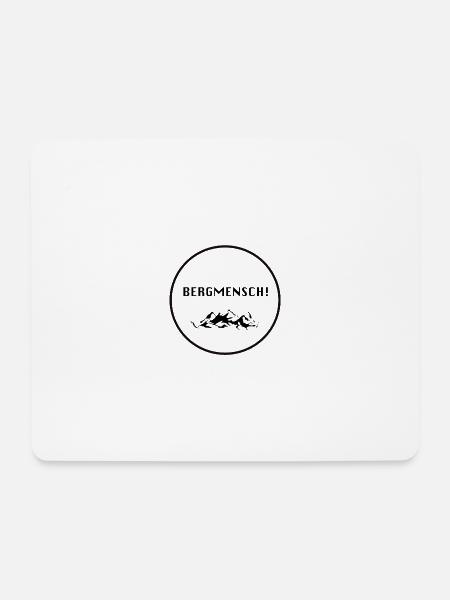 Berg Mensch - Mousepad (Querformat) - Weiß