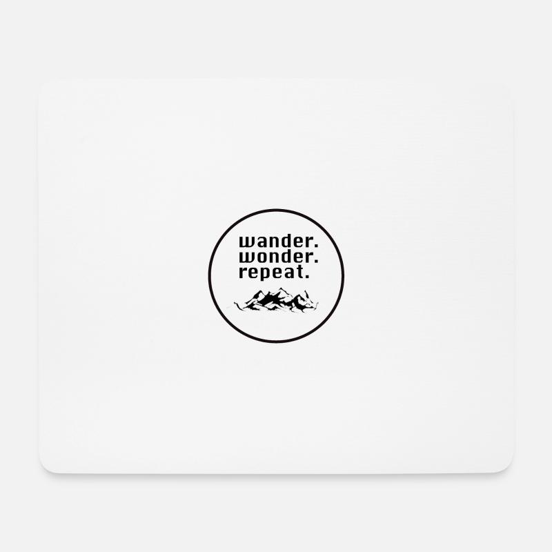 wander.wonder.repeat - Mousepad (Querformat) - Weiß