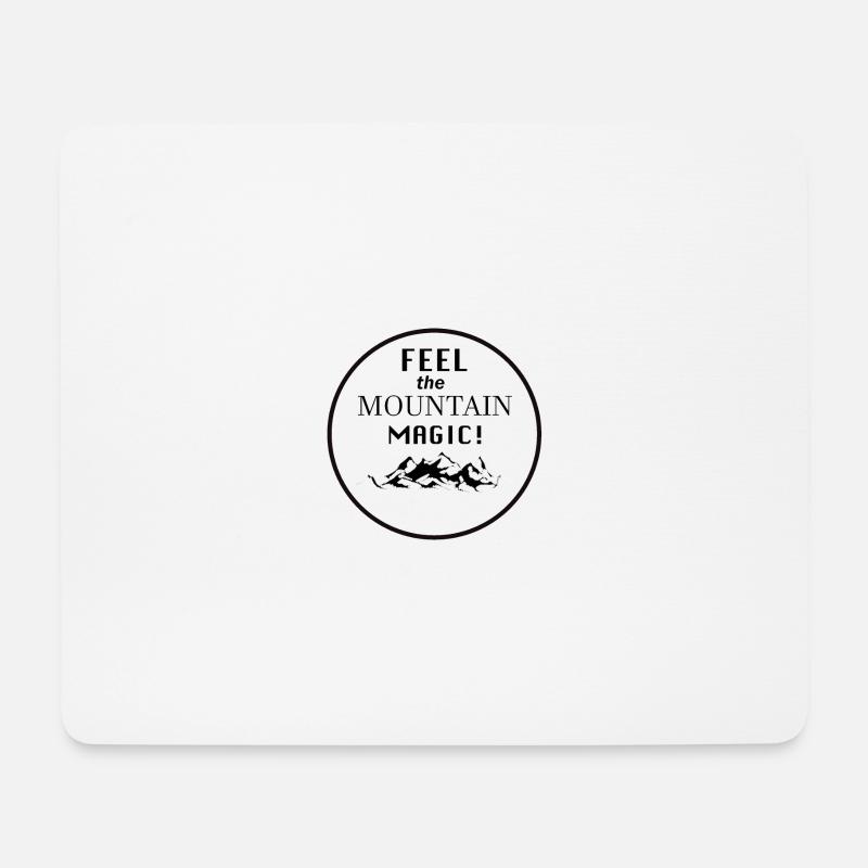 Feel the Mountain Magic! - Mousepad (Querformat) - Weiß