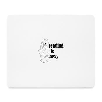 reading is sexy - Mouse Pad (horizontal) - white - Front