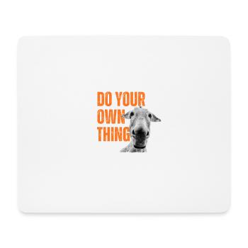 Esel - do your own thing - Mousepad (Querformat) - Weiß - Vorne