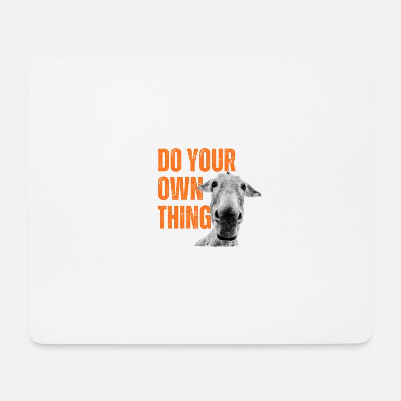 Esel - do your own thing - Mousepad (Querformat) - Weiß