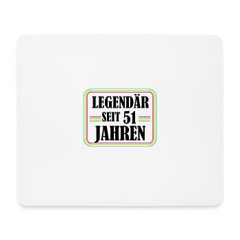 Legendary for 51 years, 51 birthday, finally 51 - Mouse Pad (horizontal) - white - Front